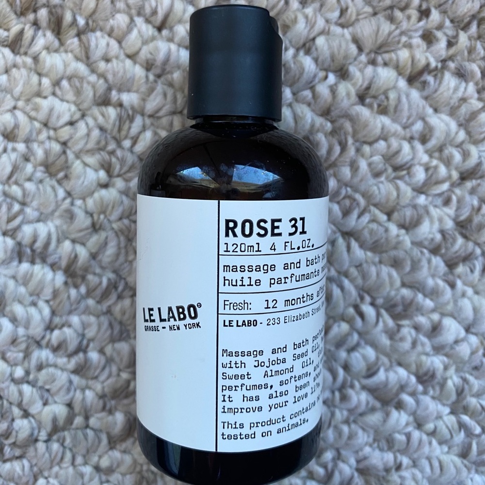Le Labo Rose 31 massage and perfuming body oil